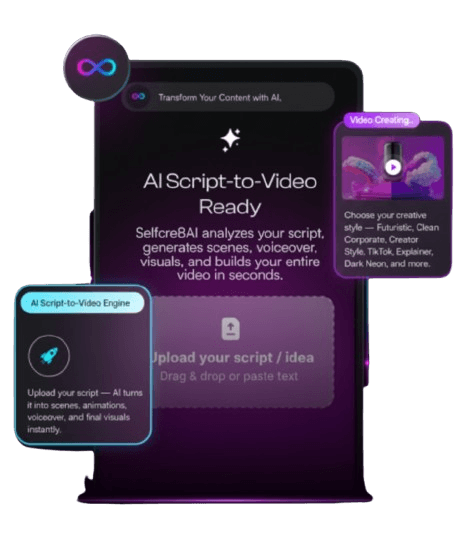 AI Script-to-Video Hero Mobile